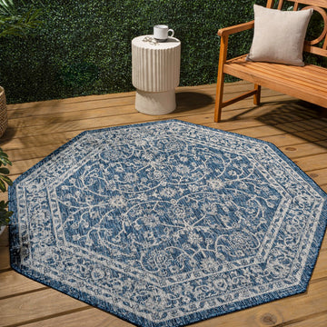 Palazzo Vine And Border Textured Weave Indoor/outdoor Area Rug